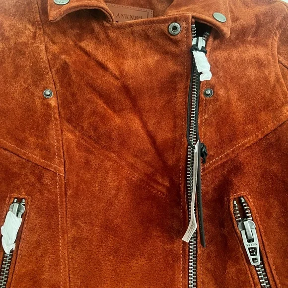 ☄️Blank NYC Women's Suede Moto Jacket - Rich Rust - Picture 4 of 5